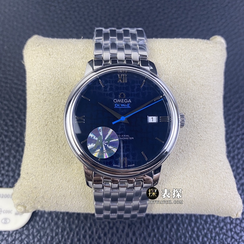 A+ Factory Omega Omega Men's Discworld Top 1:1 High-Quality Watch with Blue Teddy Bear Pattern, 316L Stainless Steel Strap and Sapphire Glass, Model 424.10.40.20.03.003