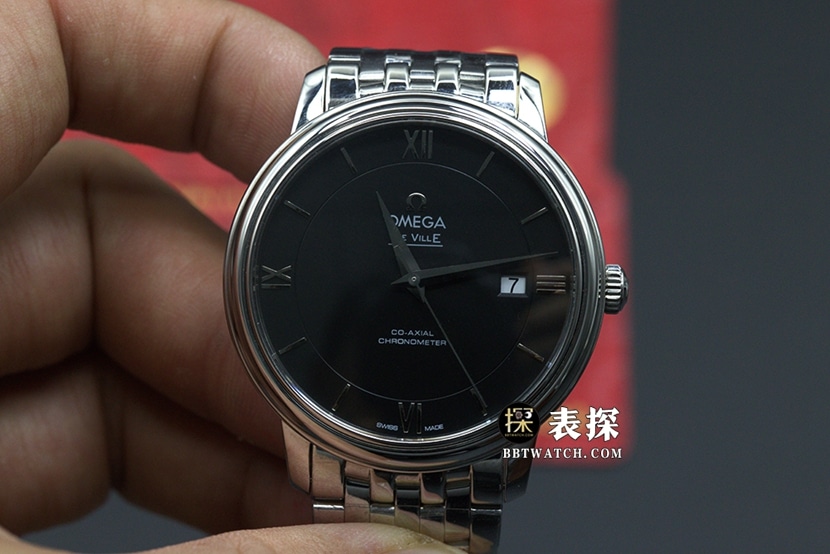 Omega De Ville 424.10.40.20.01.001 Gentleman's Business Watch with 904L Medical Steel and Crocodile Leather Strap