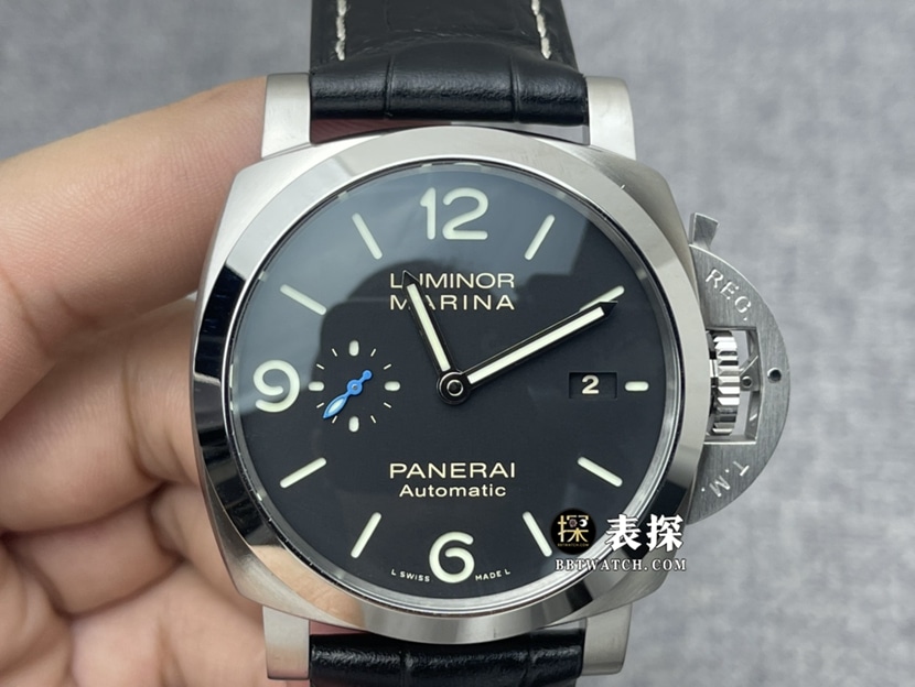 VS Factory Panerai PAM01312 Luminor Marina Men's Ultra-Thin Watch with Sandwich Black Dial and Super Luminescence