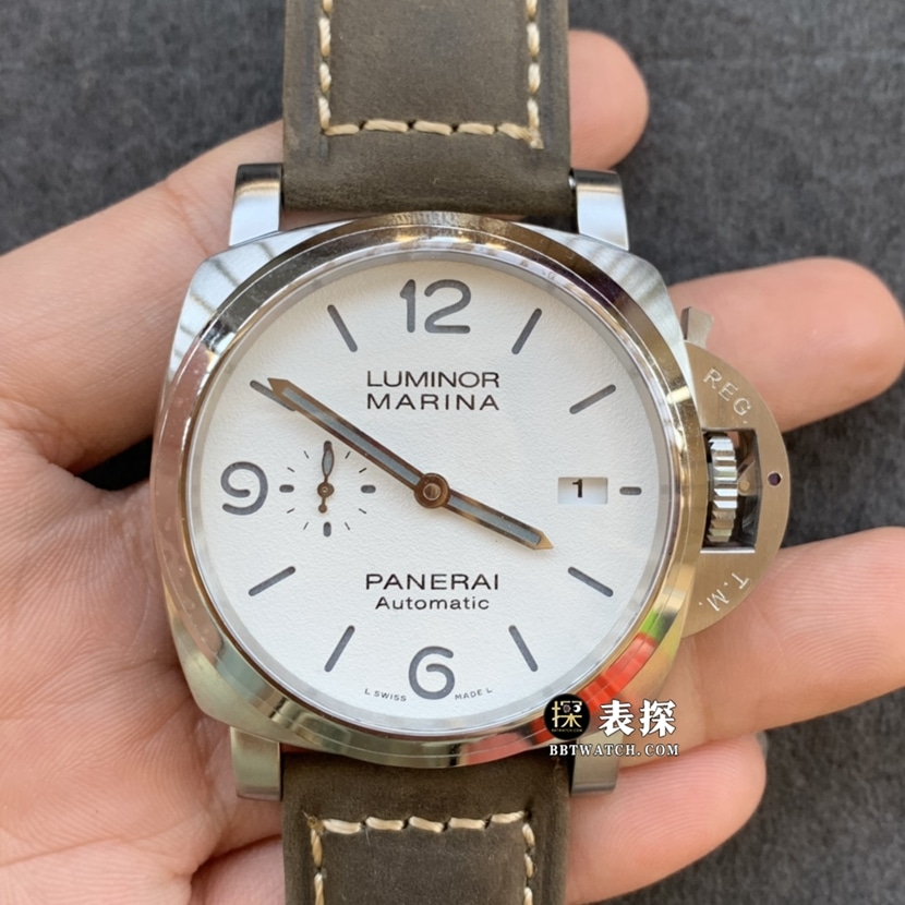 TTF Factory Panerai PAM01314 Luminor Herrenuhr mit 7750-Uhrwerk, Editionen mit weißem Zifferblatt und Armband