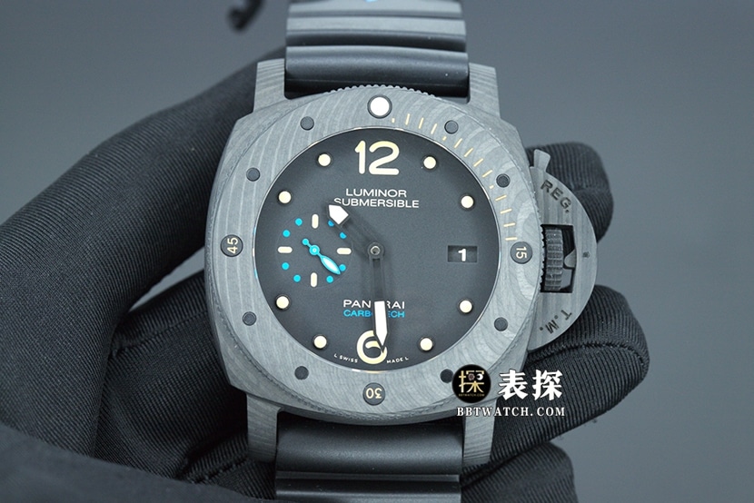 VS Factory Panerai Submarine PAM00616 Men's 1:1 Top Replica with Fisheye Glass, Black Rubber Strap Model