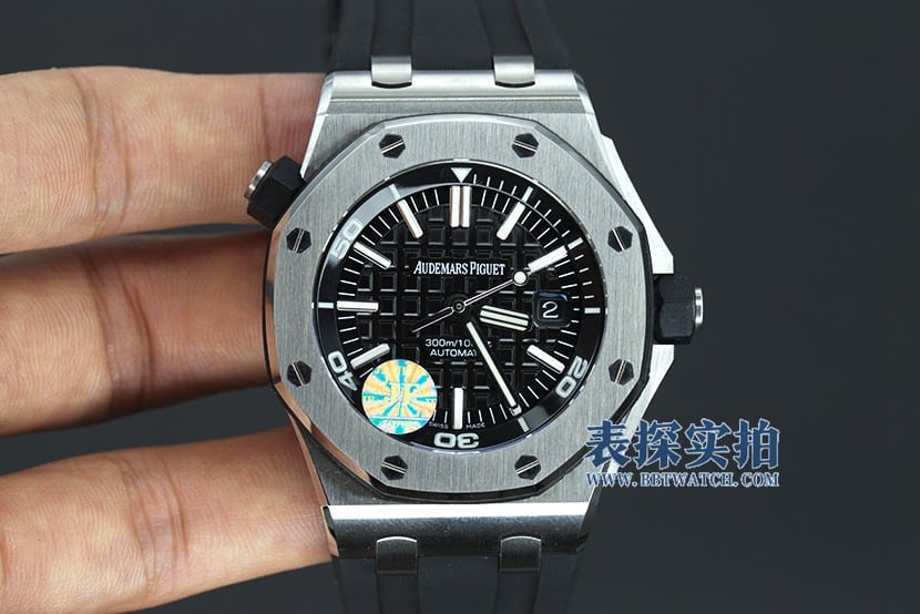 JF Factory Audemars Piguet Royal Oak 15703ST.OO.A002CA.01 Men's Super Clone 42 Dial Stainless Steel Black Plate Rubber Watch