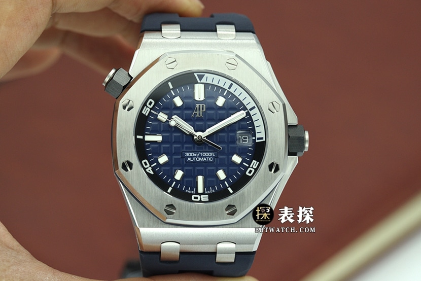 ZF Meticulous Craftsmanship Audemars Piguet Royal Oak Offshore Diver Aquamarine Rubber Collect15720ST.OO.A027CA.01