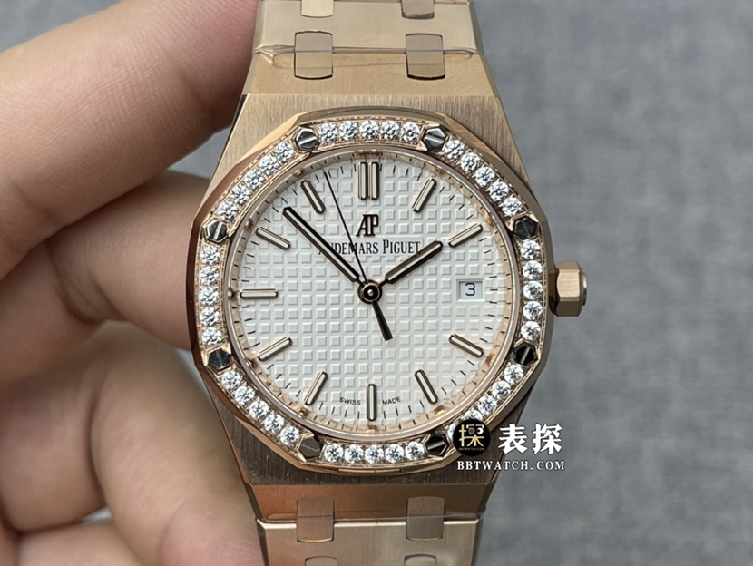 8F Factory Audemars Piguet Royal Oak Women's 34mm Selfwinding Replica Watch Silver Steel Strap 77351OR.ZZ.1261OR.01