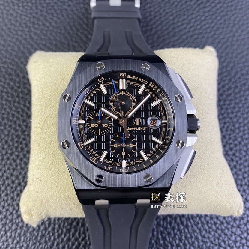 APF Audemars Piguet Royal Oak Offshore 26400 Hexagonal Screw Precision Imported Zirconium Oxide Black Panda Chronograph 1:1 High-Quality