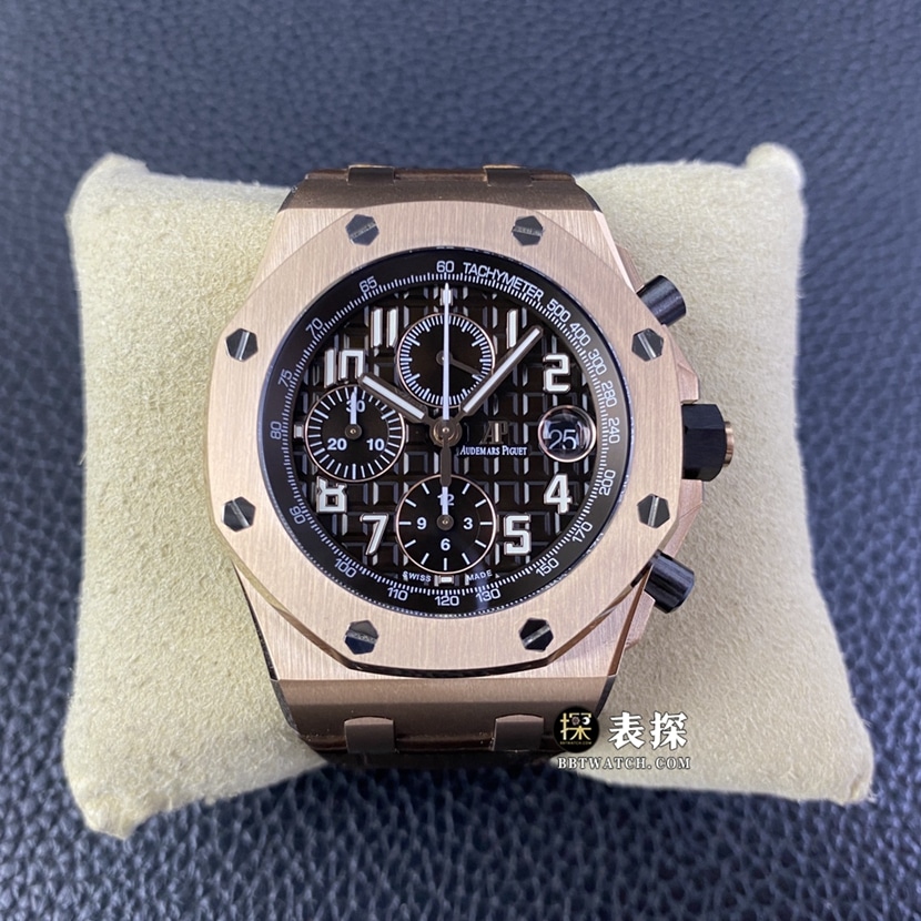 APF Factory Audemars Piguet Royal Oak Offshore 42Mm Replica Watch, Coffee Panda Dial with Zirconium Oxide Case, Belt Model 26470OR.OO.A099CR.01