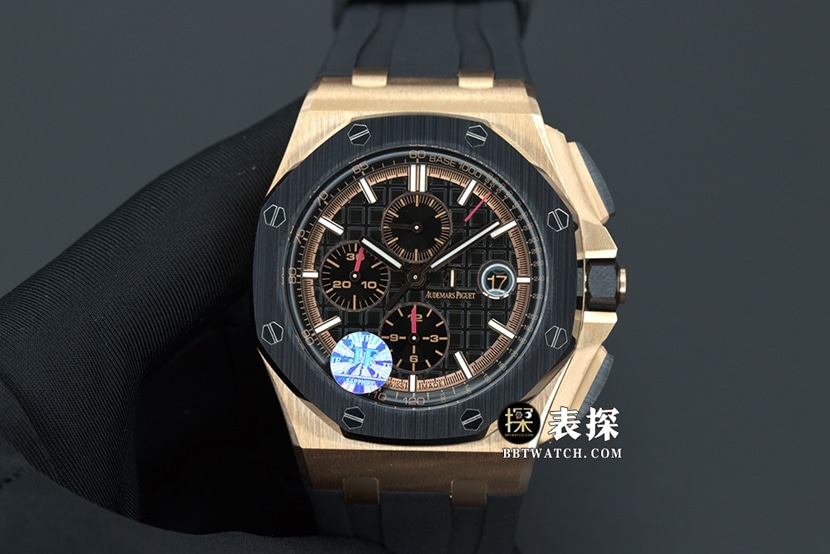 JF Factory A002CA Audemars Piguet Royal Oak Offshore Chronograph Top 1:1 Replica Black Dial Rubber Strap 26401RO.OO.A002CA.02