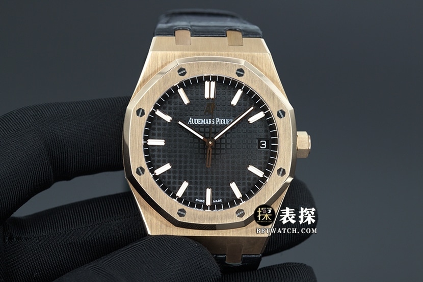 APS Factory D002CR Audemars Piguet Audemars Piguet Royal Oak 15500OR.OO.D002CR.01 Men's 1:1 Super Clone with Black Dial Strap, Pinnacle Steel Watch, 41mm × 10.4mm