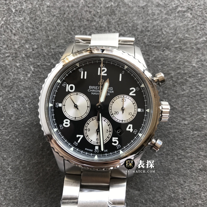 BL Factory Breitling Pilot 8 Legend Aviation 1:1 Premium Timepiece Black Panda Dial 316 Steel Bracelet Model AB0117131B1A1