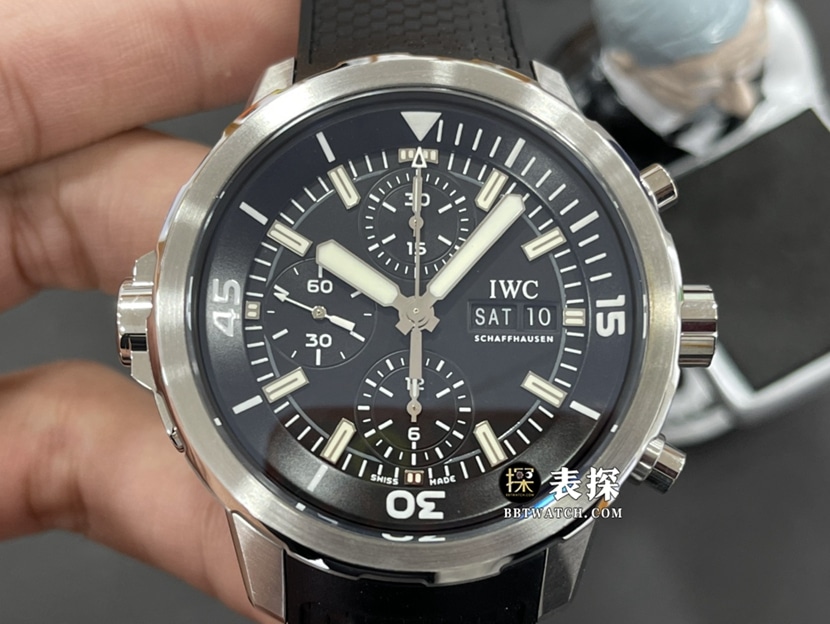 V6 Marine Timepiece IW376803 Men's Chronograph Black Dial Premium CollectWatches
