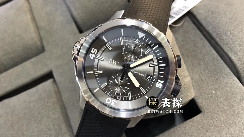 V6 Marine Timepiece IW379506 Men's rotating bezel rocky gray dial Original Factory super A Collectrubber strap