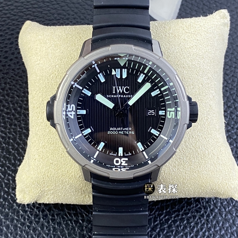 V6s Universal Aquatimer IW358002 Men’s Black Dial Rubber Watch, Deep Sea Star Titanium Diving Instrument Replicaose