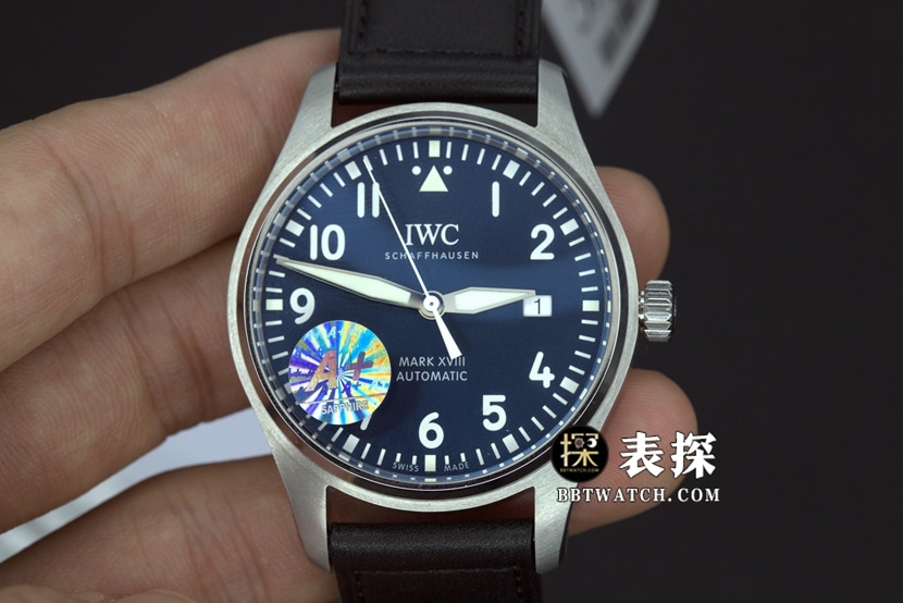 A+ Factory Pilot Mark XX IW327004 Petit Prince Navy Blue Dial Steel Bracelet Replica Watch