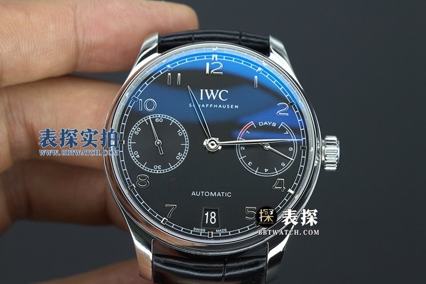 YL factory premium men's Portugal IW500703 super clone automatic mechanical top Original Factory Collectblack dial leather strap