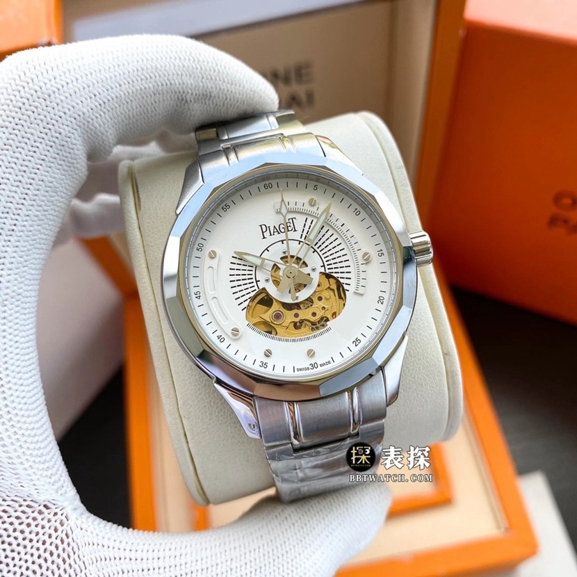 Piaget men's refined 1:1 imitation luxury watch with tungsten steel bezel and sapphire crystal mirror