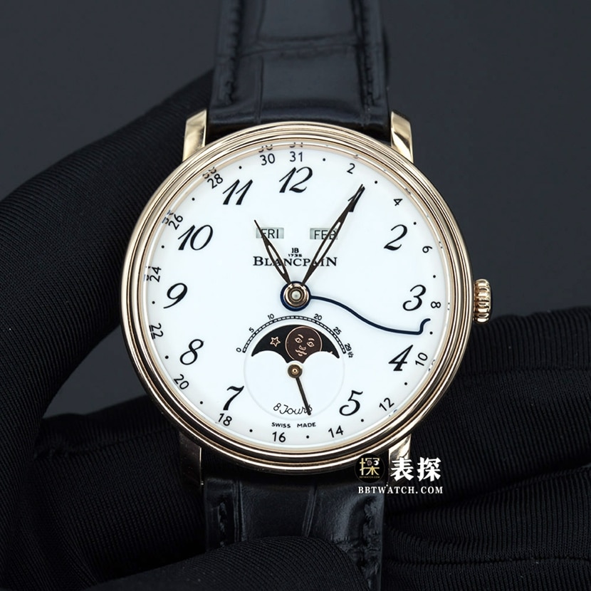 OM Factory Blancpain Classic villeret true function moon phase men's Original Factory Collectwatch white dial 6639A-3631-55A