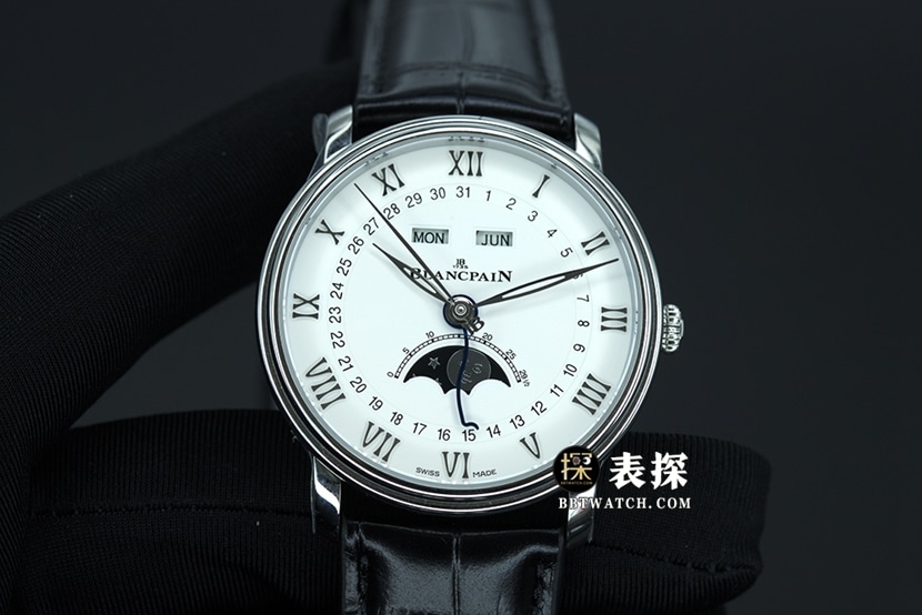 OM Factory Blancpain Villeret Classic 6654-1127 V2 Upgraded Moon Phase White Dial Herren Original Factory Top Collect