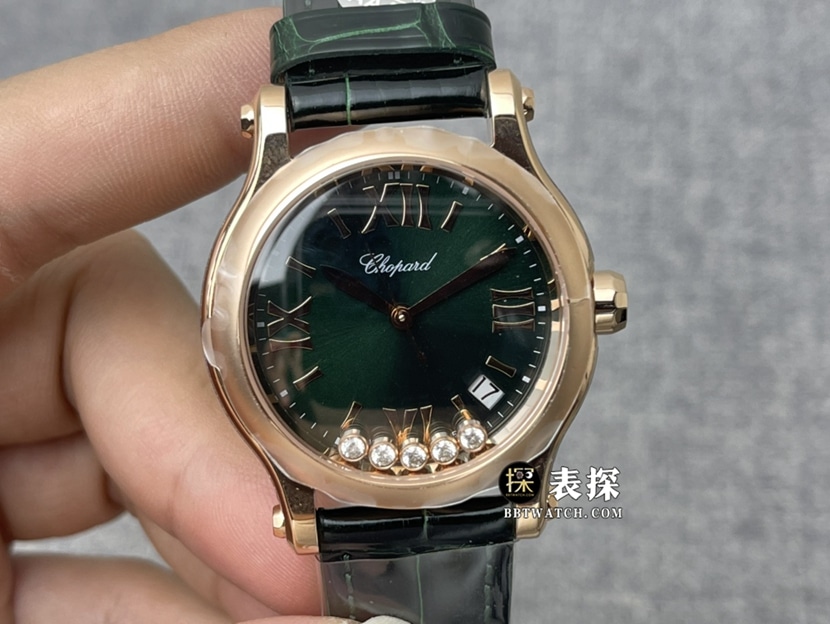 YF Factory Chopard Happy Diamonds 278582-6005 Women's Watch, Soft Fashionable Green Mother-of-Pearl Dial, Top Original Factory Clone
