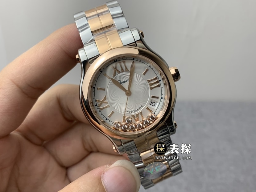 YF Factory Chopard Happy Diamonds Super Clone 278559-6002 Women's Original Factory High-Quality Silver Dial with Moving Diamonds Steel Strap