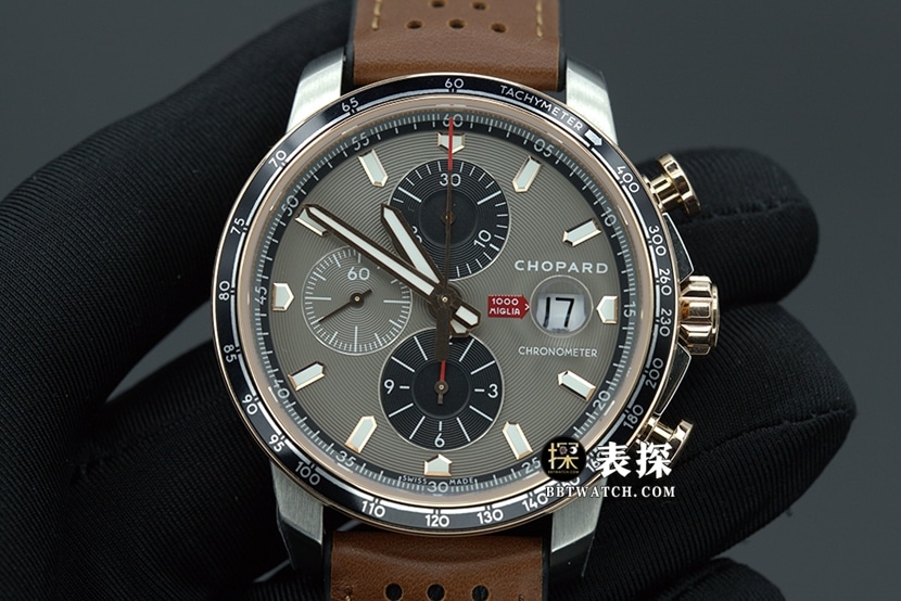 V7 Factory Chopard Chopard Rose Gold Panda Dial Racing Chronograph 168571-6002 Men's Original Factory Super Clone Watch