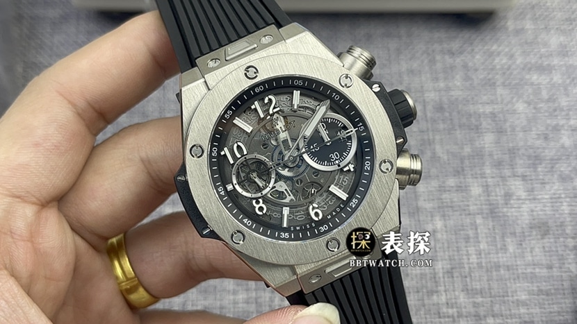 ZF Factory Hublot Big Bang V2 Men's UNICO HUB 1280 Chronograph Original Factory Super Clone, Skeletonized Matte Black Dial, 421.NX.1170.RX