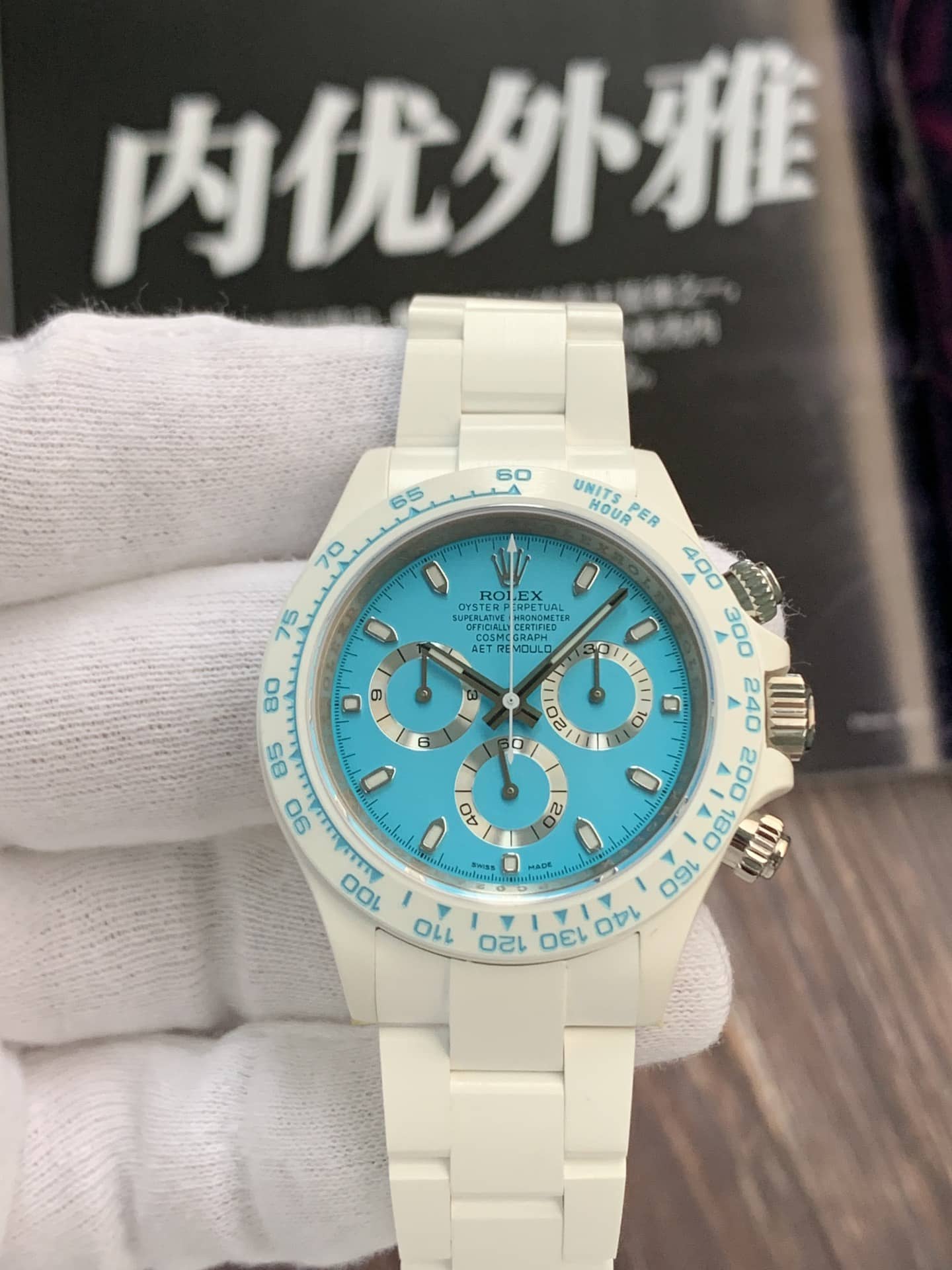 AET Factory Rolex Chronographe Daytona pour hommes Top 1: 1 Super Clone Montres Modèles en céramique à disque bleu