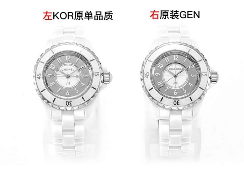 Authentic J12 Ceramic Chanel vs KOR Factory Super Clone Comparison Review