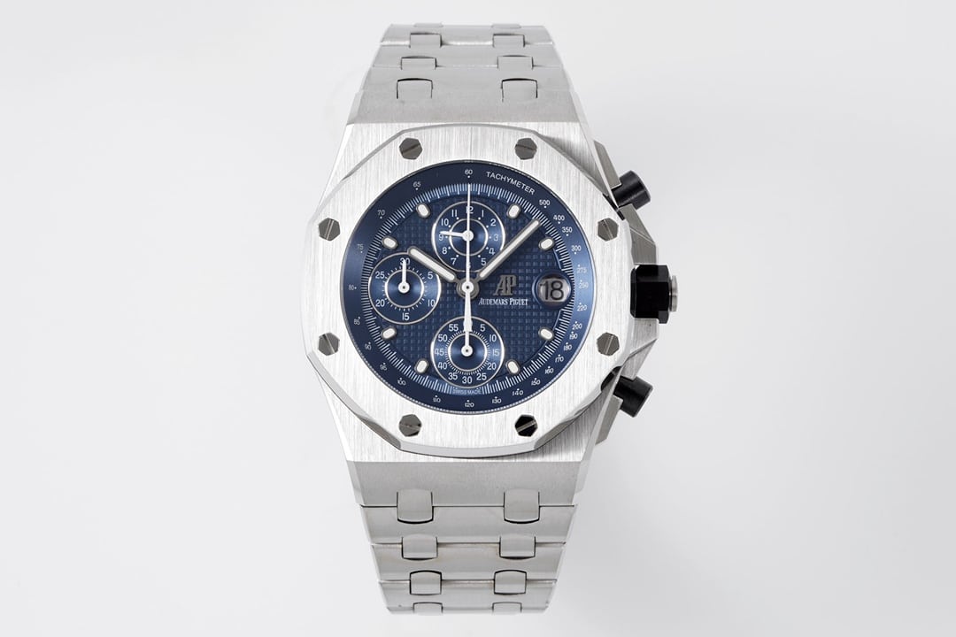 APF Factory Audemars Piguet Royal Oak Offshore Men's Watch: Blue Dial, Steel Bracelet, Caliber 4404 Chronograph, 1:1 Top Replica 26238ST.OO.2000ST.01