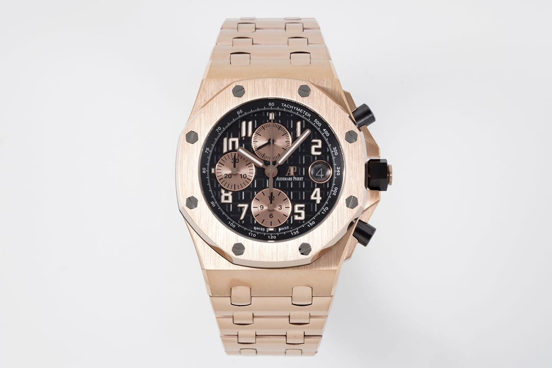 APF Audemars Piguet Royal Oak Offshore Black Panda Dial Steel Bracelet Top 1:1 Replica 26470OR.OO.1000OR.03