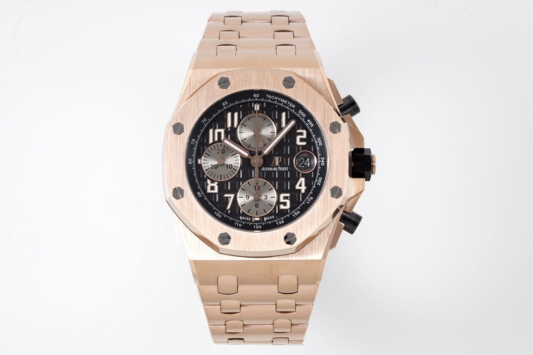 APF Audemars Piguet Royal Oak Offshore 1:1 Super Clone Black Panda Steel Bracelet Model 26470OR.OO.1000OR.03