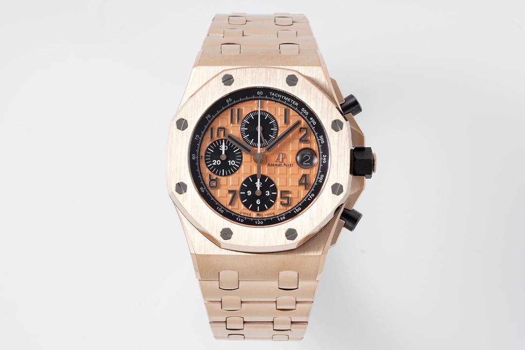 APF APF Audemars Piguet Royal Oak Offshore Audemars Piguet 1:1 Super Clone Replica Watch, Rose Gold Plate Steel Strap with 3126 Chronograph Movement, Model 26470OR.OO.1000OR.01