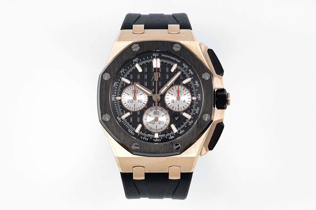 APF Audemars Piguet Royal Oak Offshore 26420RO.OO.A002CA.01 1:1 Super Clone Black Dial Rose Gold Rubber