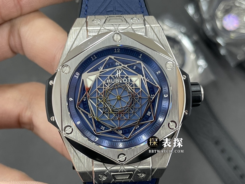 Hublot WWF BIG BANG Hublot 1:1 Replica Watch with Upgraded 45mm Titanium Case, Deep Blue Dial and Quick-Release Rubber Strap 415.NX.7179.VR.MXM18 MXM18