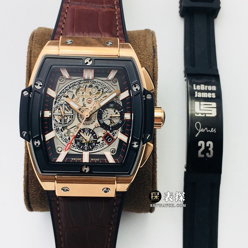 AB Big Bang Hublot Spirit of Big Bang Chronograph Original Factory Skeleton Dial CollectWatches, Strap Model 641.OM.0183.LR
