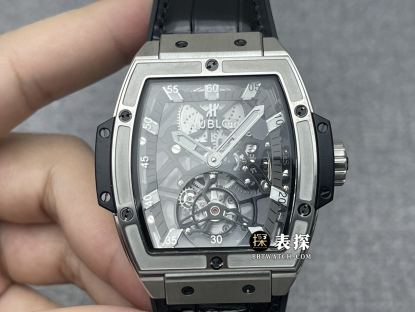JB Hublot MASTERPIECE Series 906 Hublot 1:1 Replica Watch with Skeletonized Plate, Real Tourbillon, HUB 9006 Hand-Wound Movement and Rubber Strap