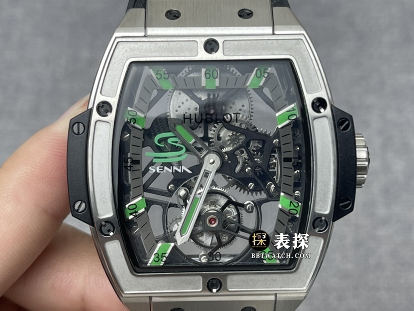 JB Hublot MASTERPIECE Tourbillon Replica with Skeleton Dial and Rubber Strap 906.NX.0129.VR.AES13