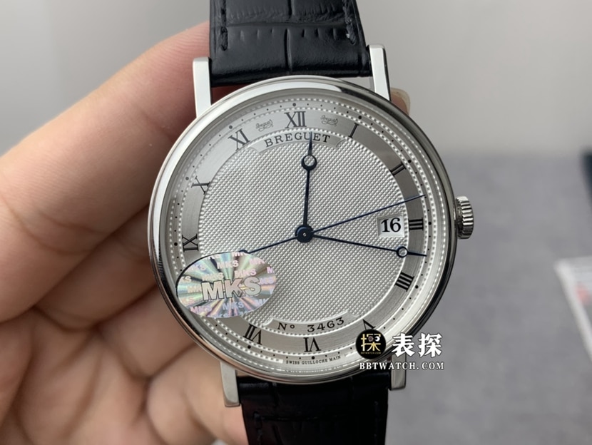 MKS Breguet Classic Original Factory Super Clone Men's Watch Silver Gray Dial Automatic 5177BB/15/9V6