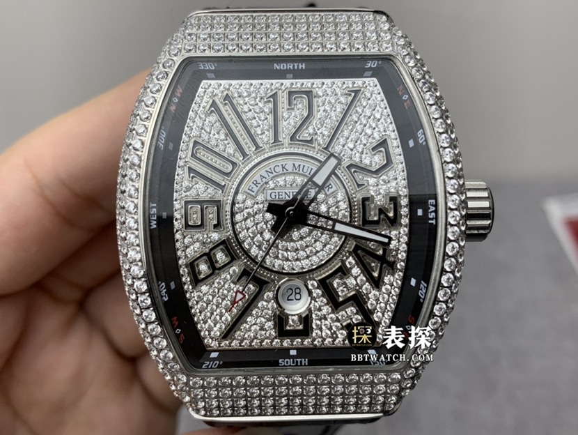 ABF Frank Muller Original Factory CollectWomen's Pavé Diamond Barrel Strap Watch