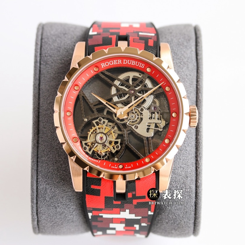 BBR Factory Roger Dubuis Excalibur King RDDBEX0938 Skeleton Flying Tourbillon Replica with Rubber Strap