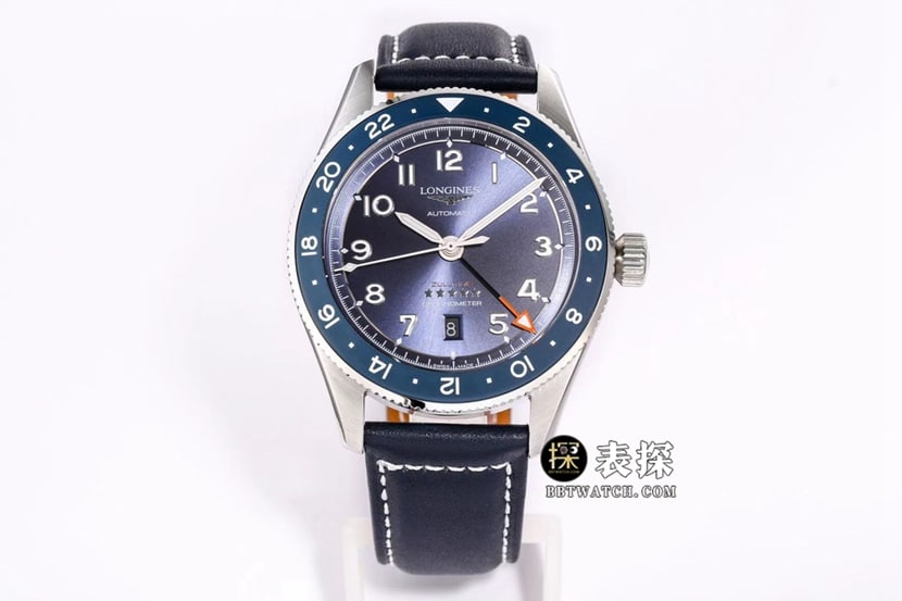 Longines Spirit Pioneer 42 mm mattierte Keramiklünette, blaues Zifferblatt, Original Factory Replik einer Sportuhr L3.812.4.93.2