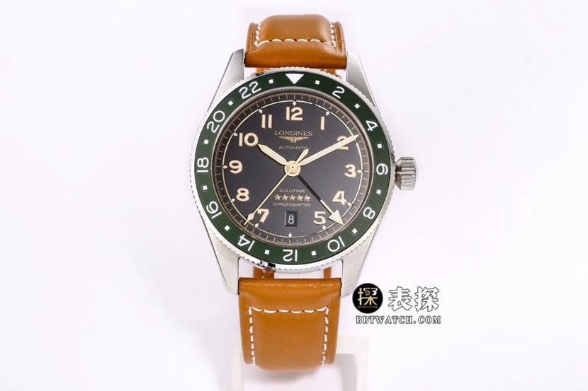 Sport Longines Original Factory Replika-Herrenuhr mit schwarzem Gürtel, Modell L3.812.4.63.2