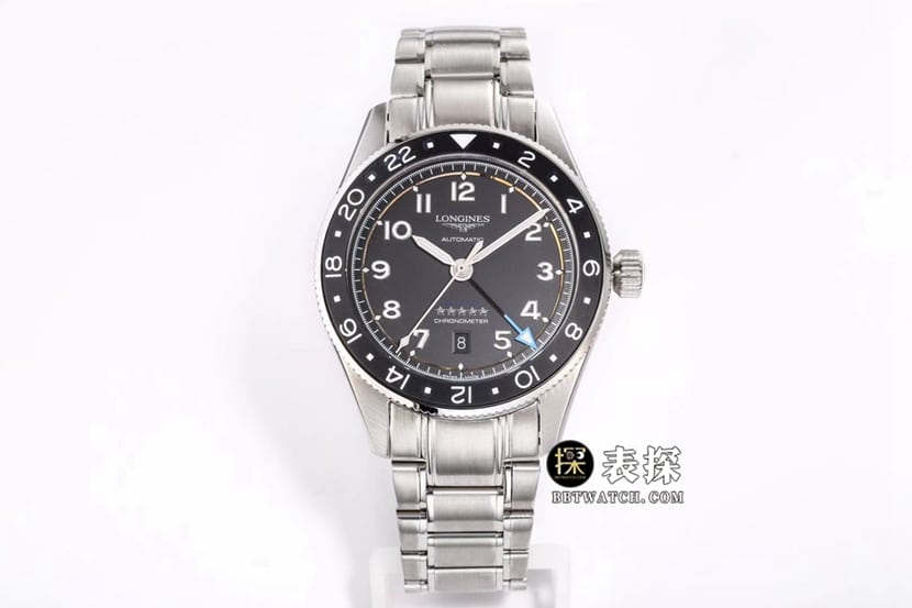 Longines Spirit Pioneer Sports Series Men's Black Dial Steel Strap 1:1 Super Clone Watch L3.812.4.53.6