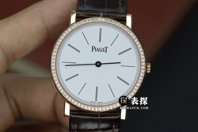 Réplica MKS Piaget Altiplano G0A36125: Reloj para hombre con diamantes en oro rosa y esfera blanca