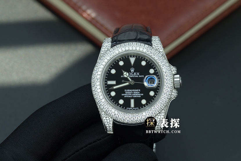 Rolex Yacht Masterpiece V3 Reloj Réplica 1:1 – Placa engastada con diamantes, modelo con correa de caucho