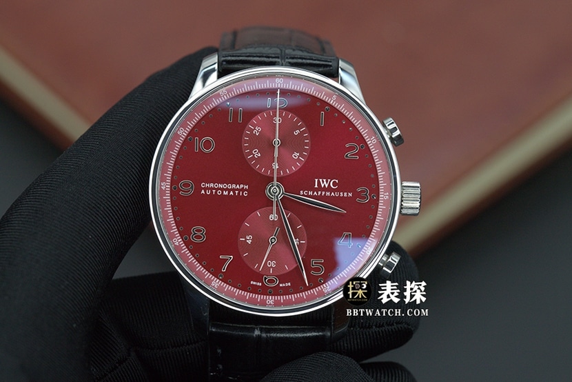 AZ Portugal Universal 1:1 Replica Watches Burgundy Red Panda Plate Belt Model IW371616