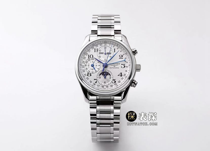 LGS Watchmaking Tradition Longines 1:1 Super Clone Silver Plate Wheat Grain Moon Phase Steel Strap L2.673.4.78.6 Fully Automatic Mechanical Movement
