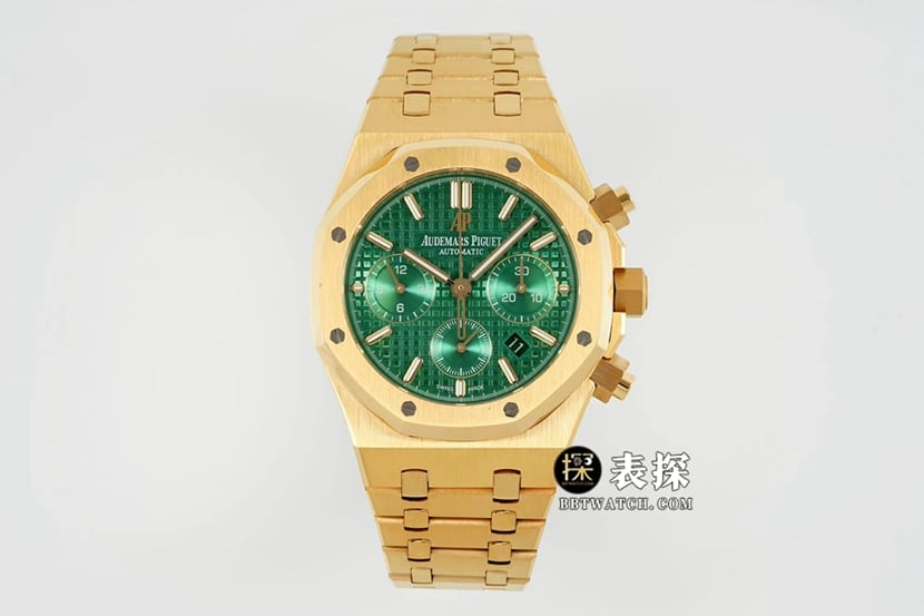 IPF Audemars Piguet Royal Oak 26331BA.OO.1220BA.02 Cronógrafo Mecánico Esfera Verde Réplica de Acero Dorado