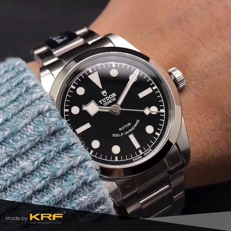 KRF Factory Tudor Black Bay M79500-0007 Replica Watch vs Genuine Review: Snowflake Hands, Aged Luminous and Retro Bezel