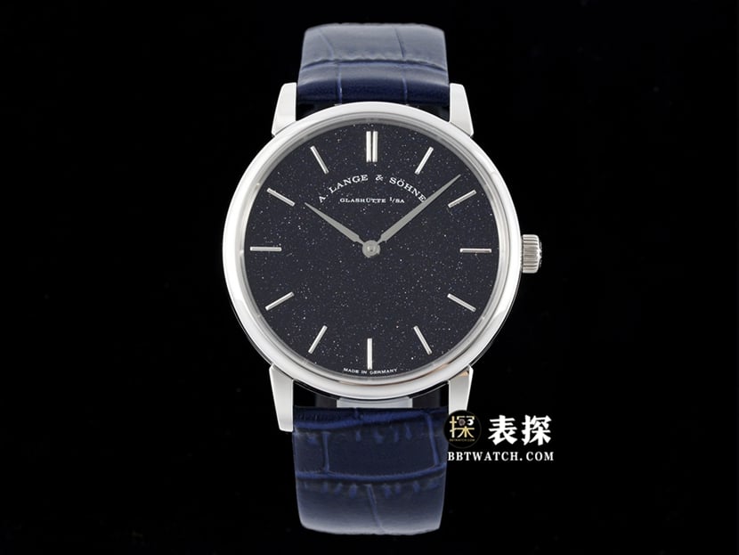 F8 Saxony Lange 1:1 Réplique Montres Cadran Bleu Bracelet Mécanique Ultra-Mince Modèle 205.086