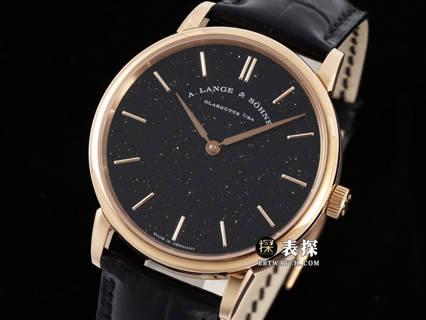 F8 Saxony Lange Original Factory Collectultra-thin classic rose gold mechanical watch with simple two-hand design